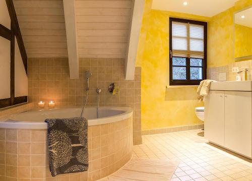 Badezimmer in der Fewo Elsterblick