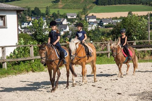Reiten auf dem Außenreitplatz