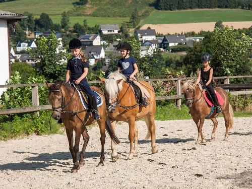 Reiten auf dem Außenreitplatz