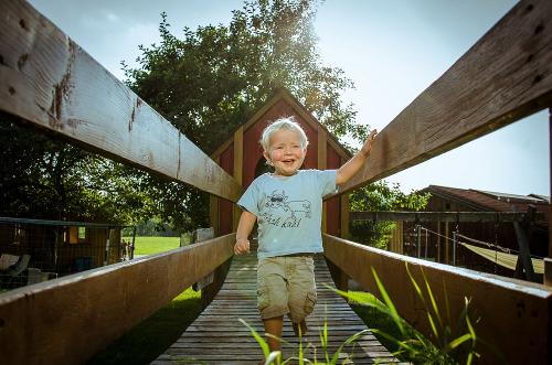 Der große Spielplatz lädt zum toben ein