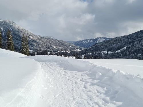 Das Winterwanderwege Netz in Balderschwang ist weitläufig.