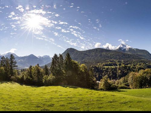 Panoramablick mit Jenner, Watzmann und Hochkalter