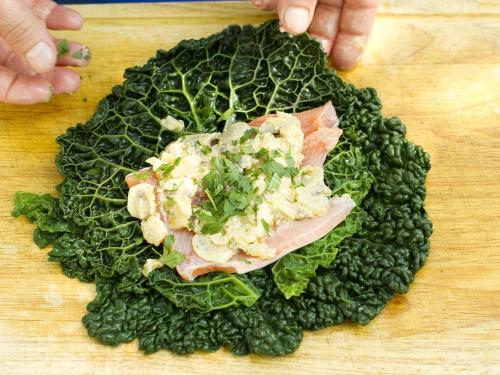 Saibling im Wirsingmantel