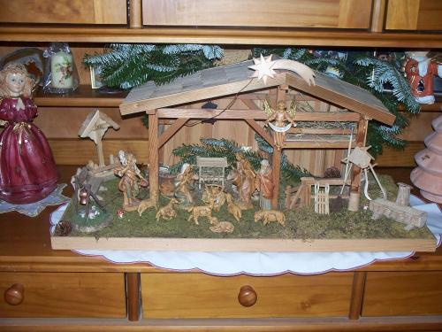Weihnachtskrippe in der Stube