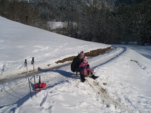 Schlittenfahren am Koppensteinlehen