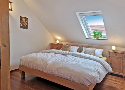 Schlafzimmer kleine Ferienwohnung