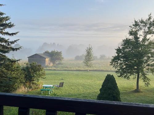 Blick von den Wohnungen in den Garten