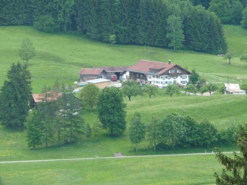 Der Blick von oben auf unseren Hof