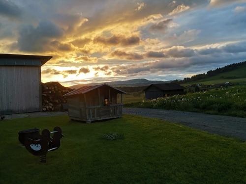 Spielwiese beim Sonnenuntergang