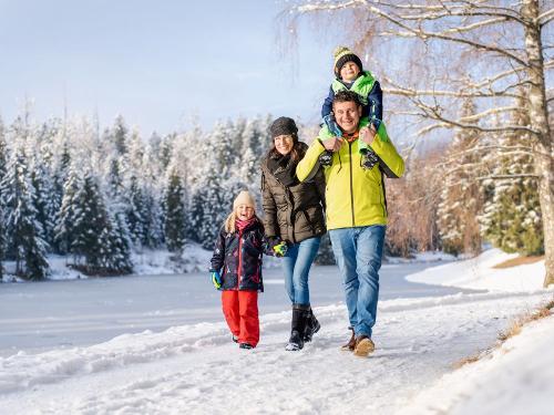 Winterwanderung am Stausee Riedelsbach