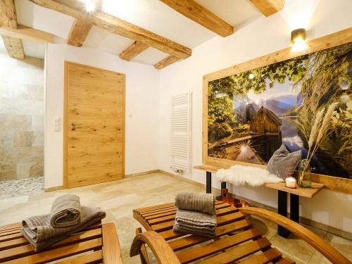 Ruhebereich in der Hofsauna