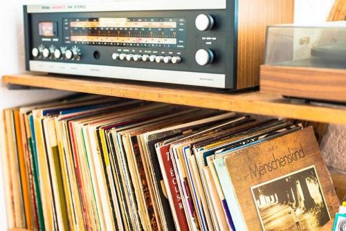 Schallplattensammlung in der Ferienwohnung