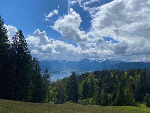 Blick von unsere Alm auf den Tegernsee
