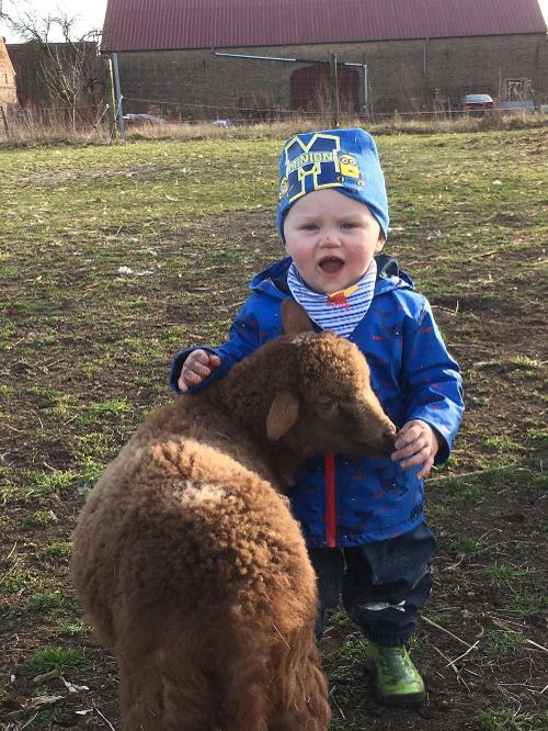 Junge mit Lamm
