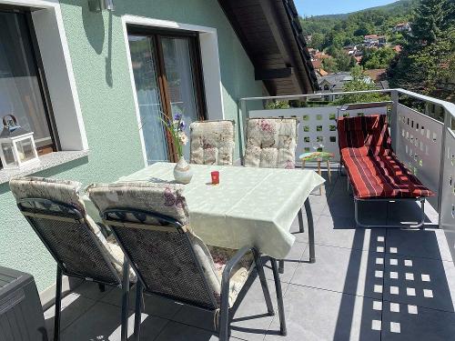 Fewo im OG: Balkon mit Ausblick