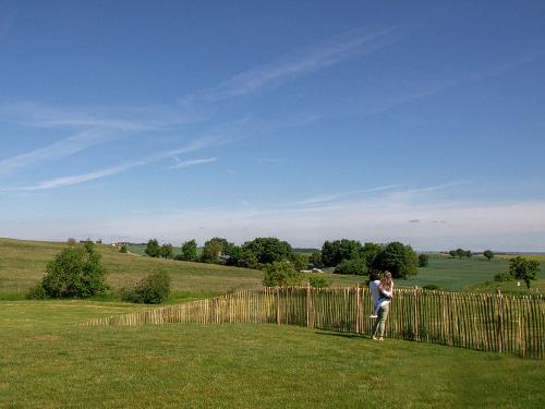 Garten mit Ausblick auf dem Kohnshof in der Eifel