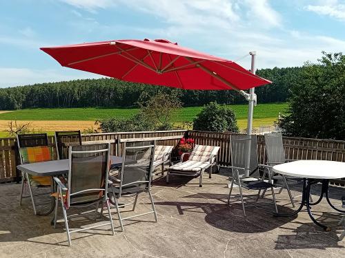 schöner Weitblick von der Terrasse aus