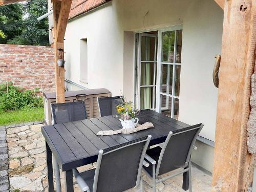 Terrasse an der Ferienwohnung