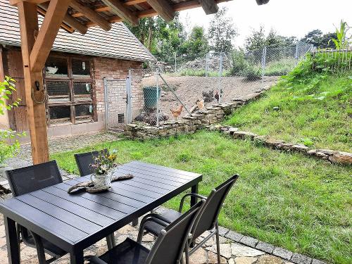 Terrasse an der Ferienwohnung