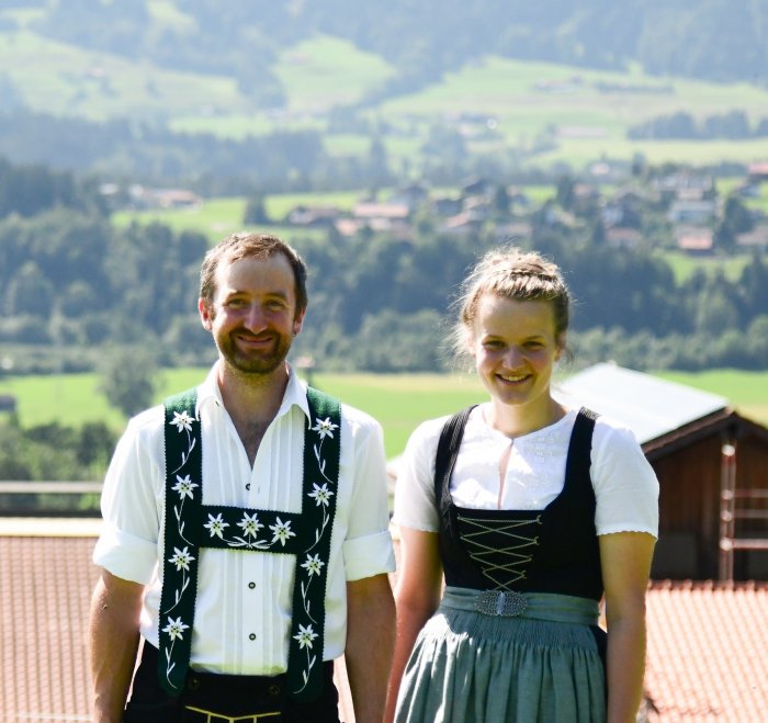 Kälber oberhalb unseres Hofes