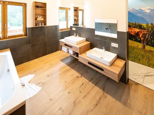Das Bad der Ferienwohnung Huinze