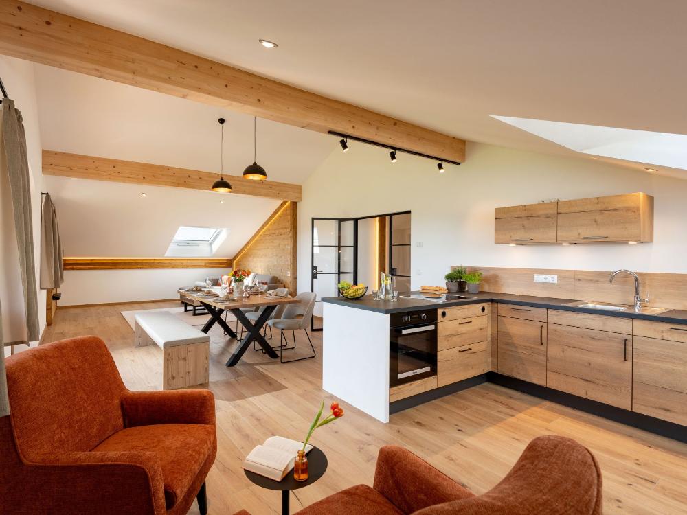 Wohn-&Küchenbereich Ferienwohnung Seeblick Wohn-&Küchenbereich Ferienwohnung Seeblick