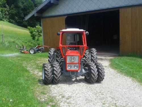 Unser Oldtimer Lindner bereit für die Arbeit