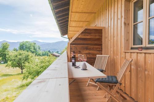 Heuboden - Balkon mit See-&Bergblick
