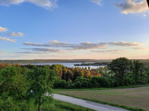 Aussicht vom Balkon im Ferienhaus
