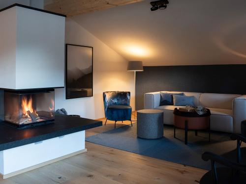 Wohnzimmer mit 3D Kamin FeWo Michl