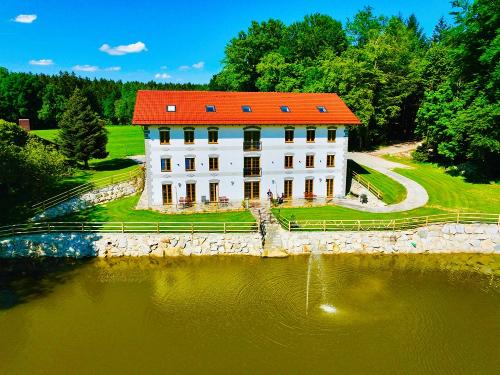 Luftaufnahme Gästehaus Eicherhof