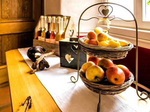 Obstkorb beim Frühstück