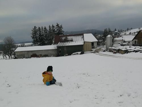 Perfekte Hanglage für Schlittfahrt mit Kinder Perfekte Hanglage für Schlittfahrt mit Kinder