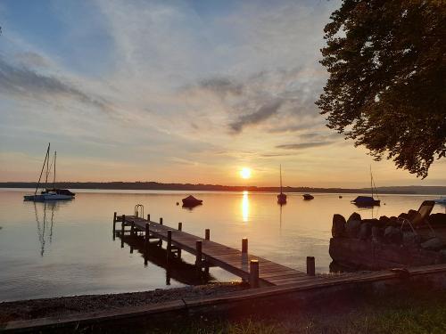 Sonnenuntergang von der Liegewiese